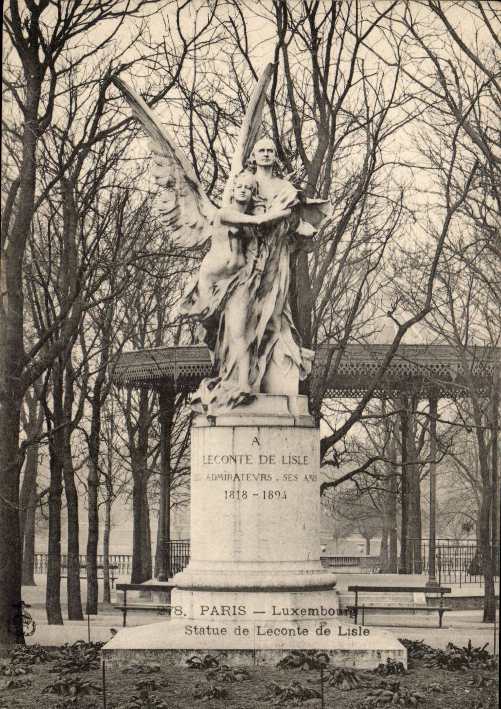 CPA Paris Luxembourg Statue of Leconte de Lisle