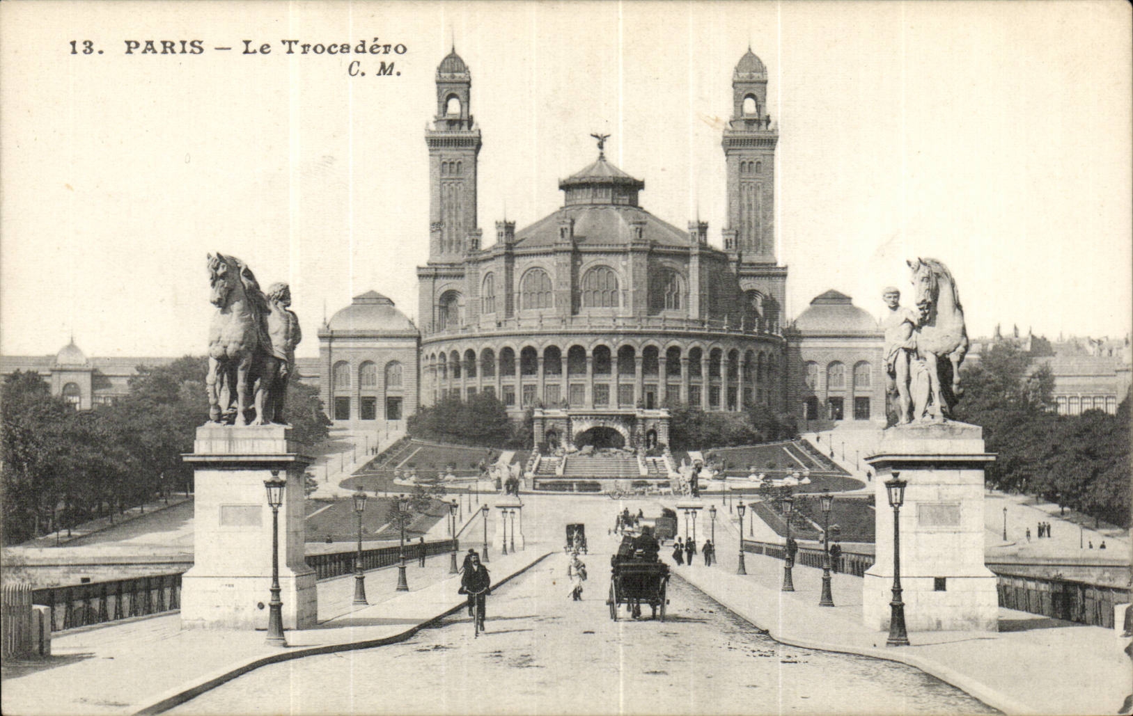 CPA Paris the bridge of iena and Trocadero