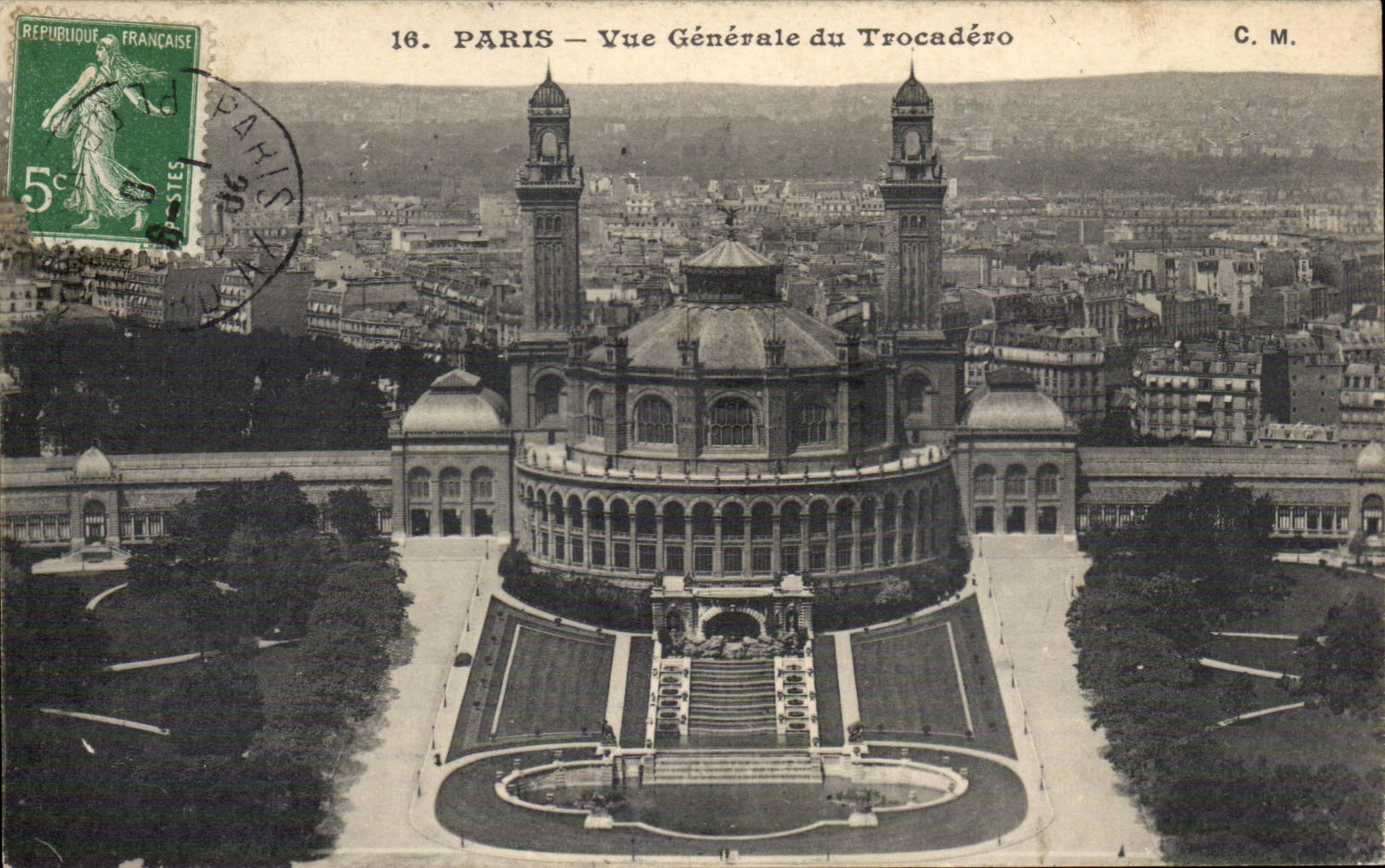 Paris CPA View of Trocadero