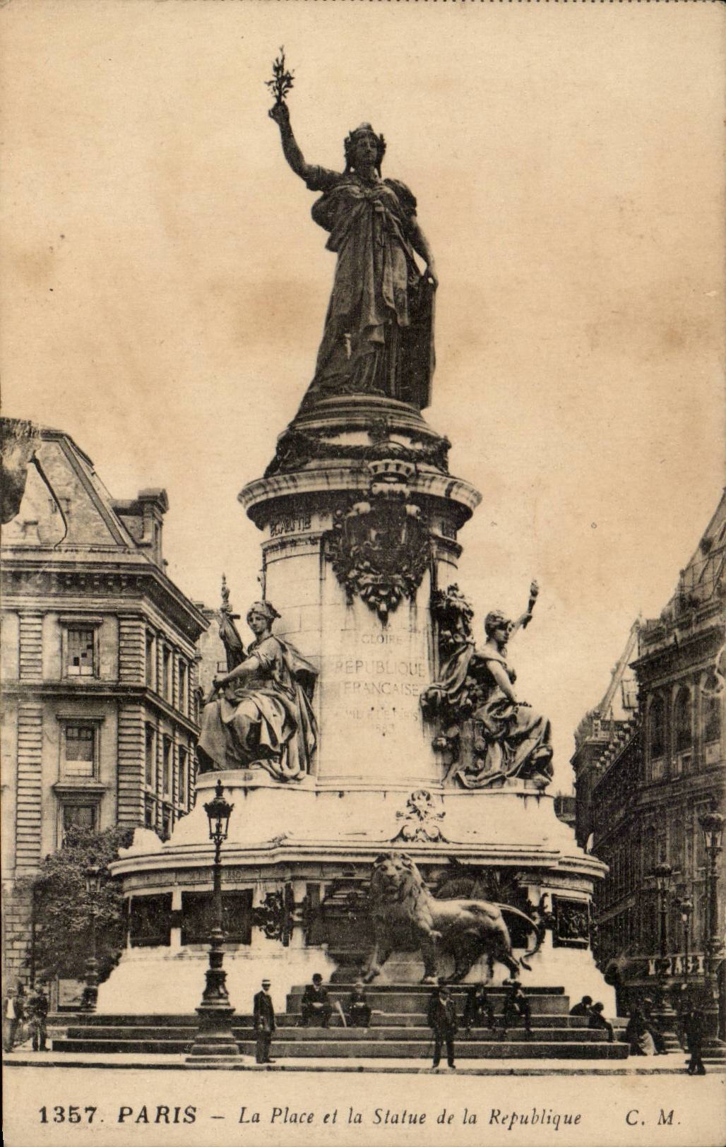 Paris CPA Places Republic