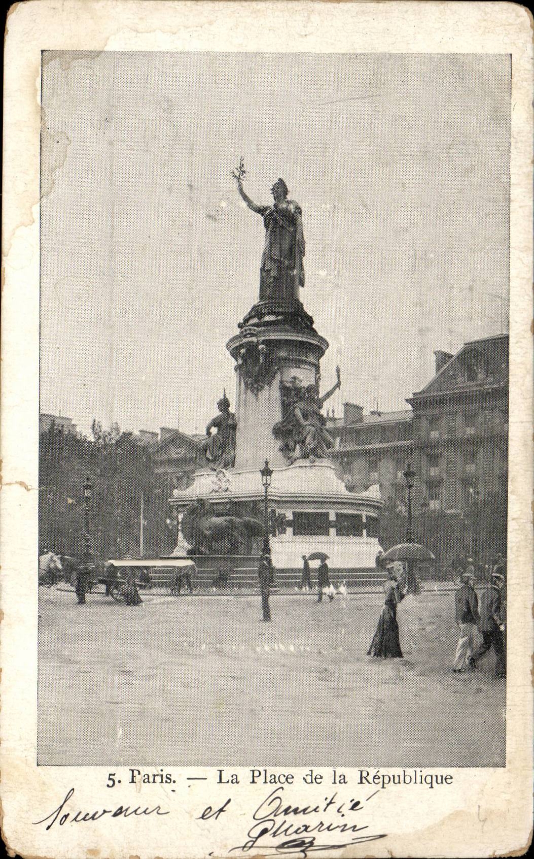 Paris CPA Places Republic