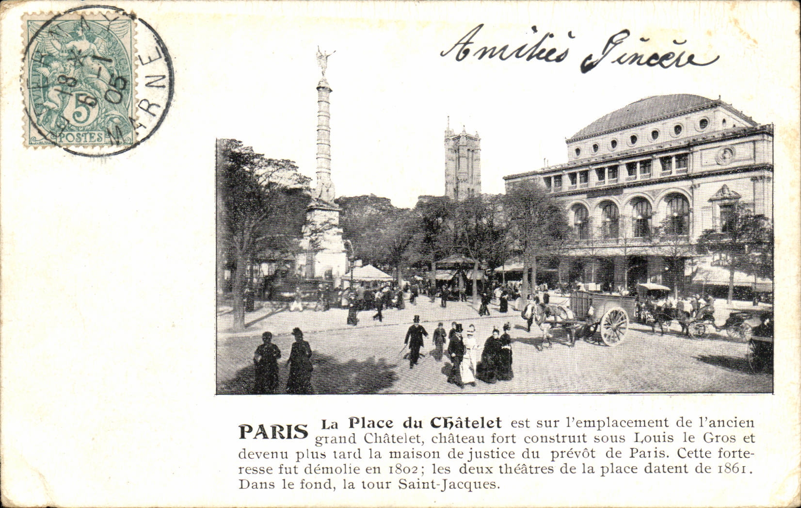 Paris CPA Place du Chatelet