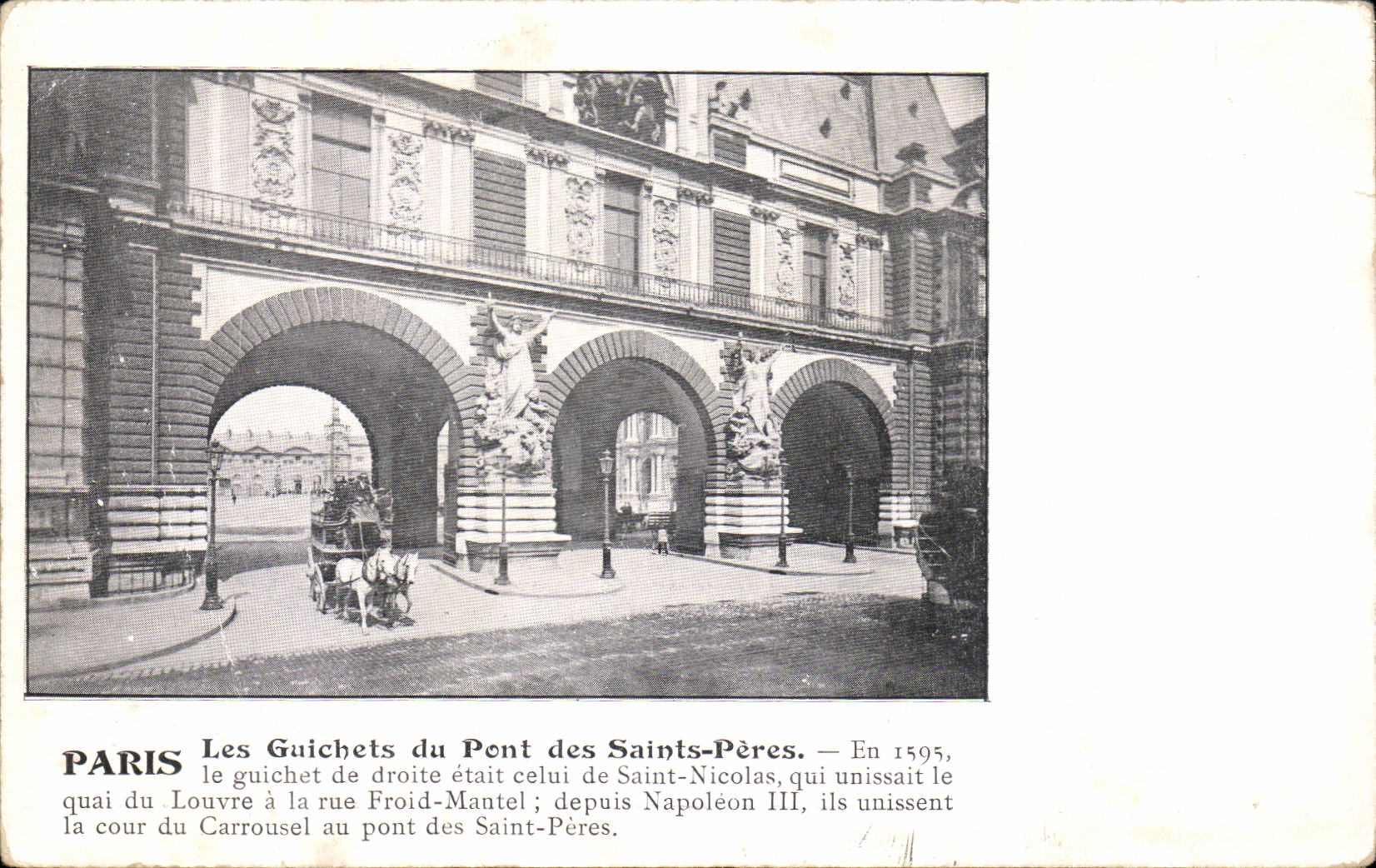 Paris CPA Guichets du pont des Saints Peres