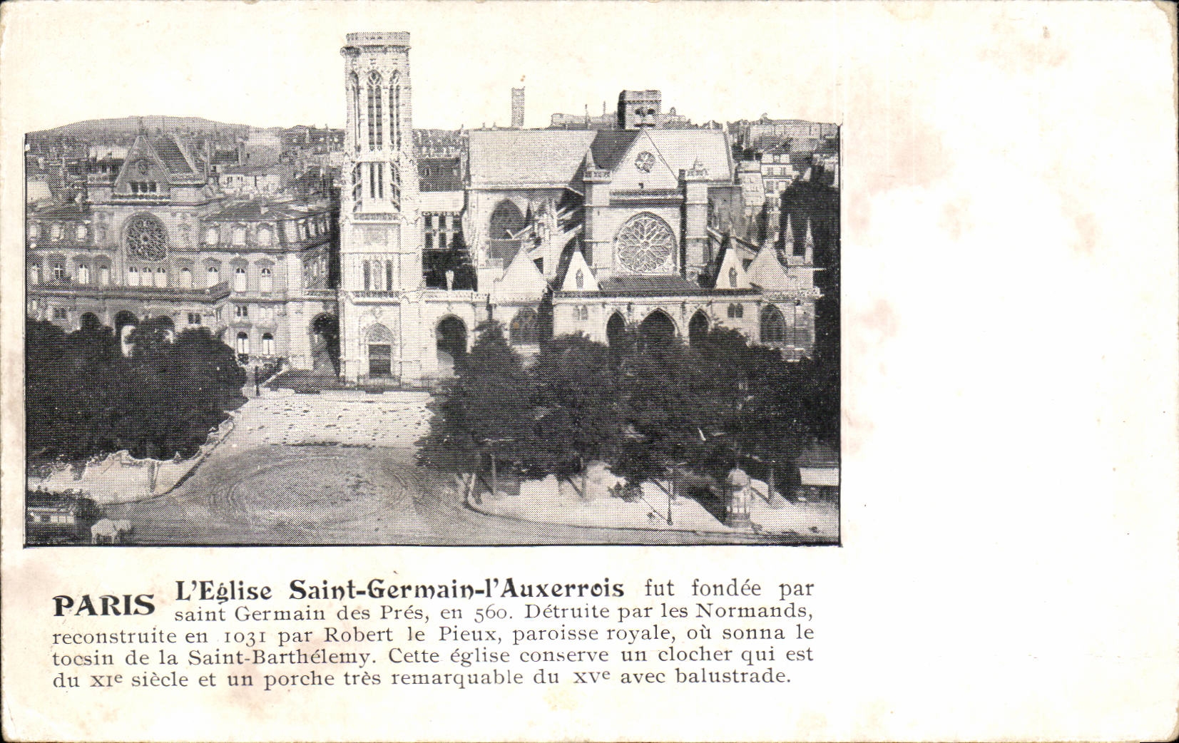 Paris CPA Eglise Saint Germain l'auxerrois