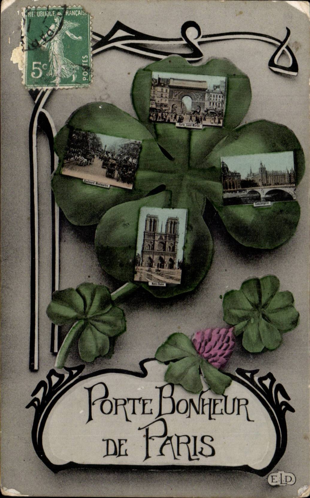 Paris CPA Porte bonheur