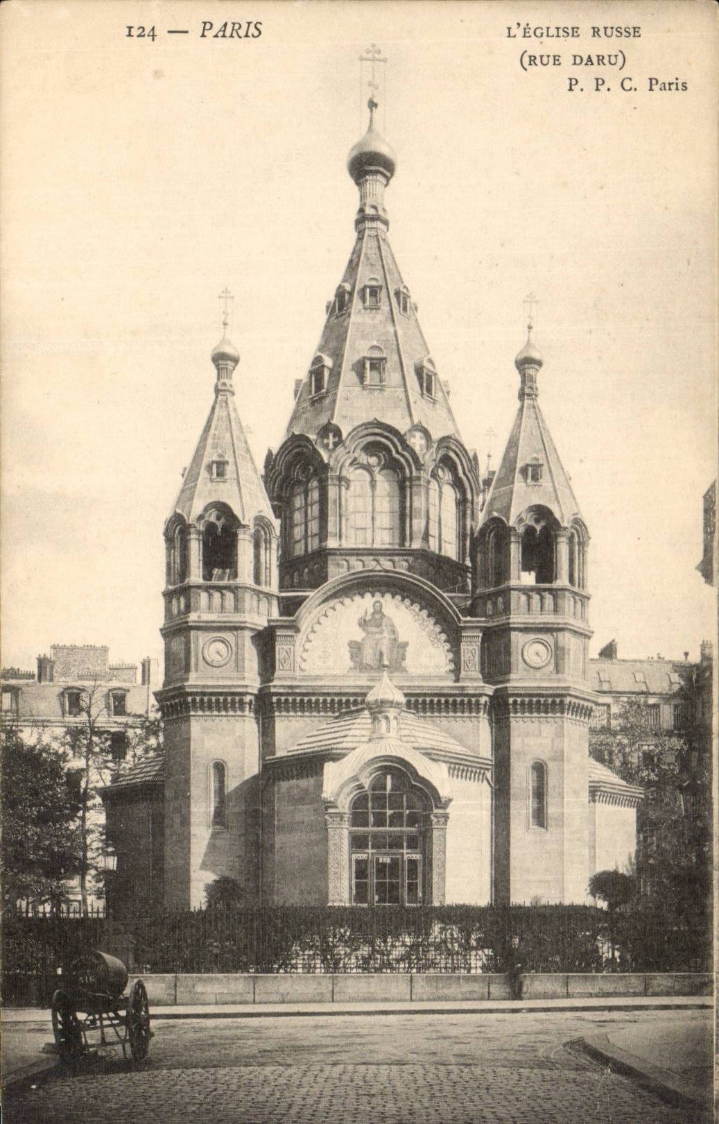CPA Paris L'eglise Russe Russian churche Russie Russia Rue DAru