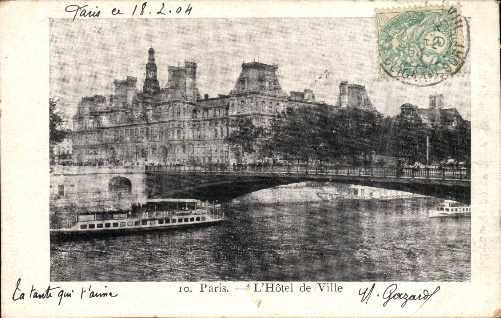 CPA Paris L'hotel de ville Facade principale
