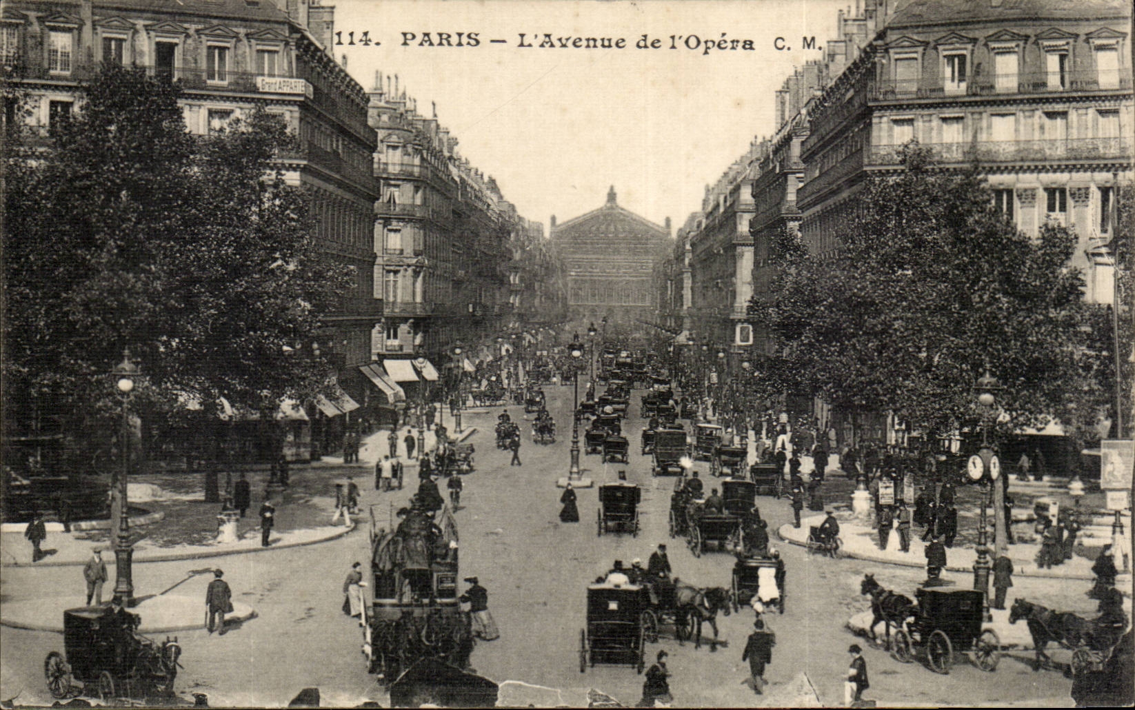 CPA Paris Avenue of the opera