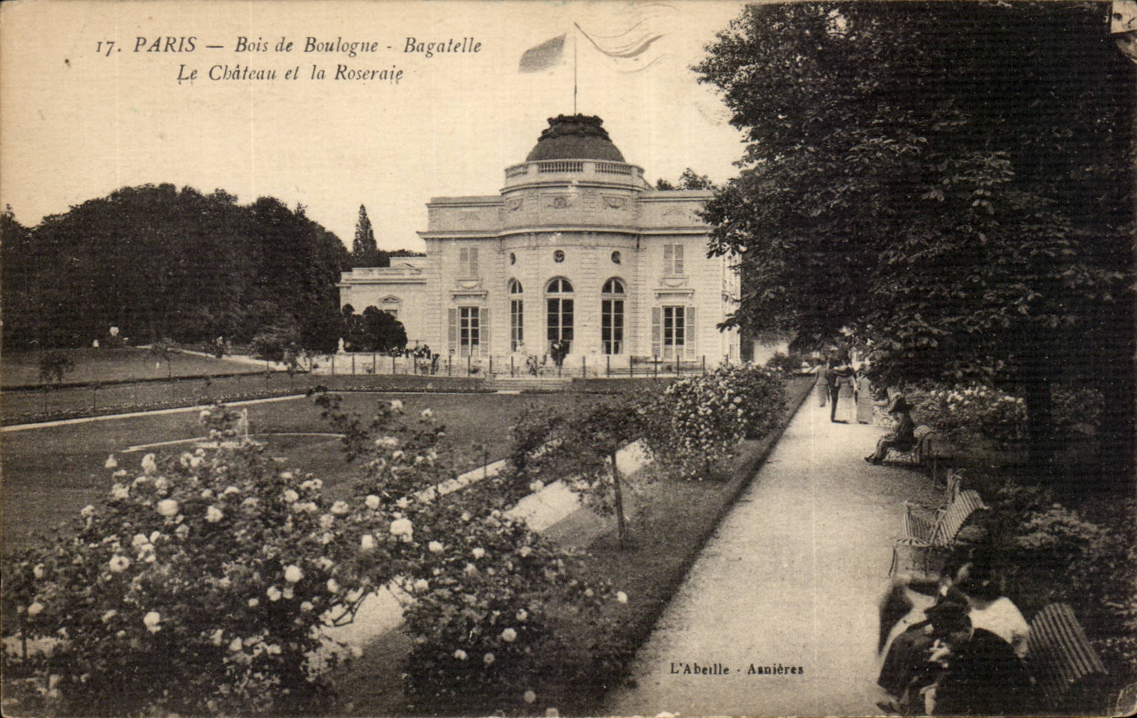 Paris CPA Bois de Boulogne Bagatelle Le chateau et la Roseraie