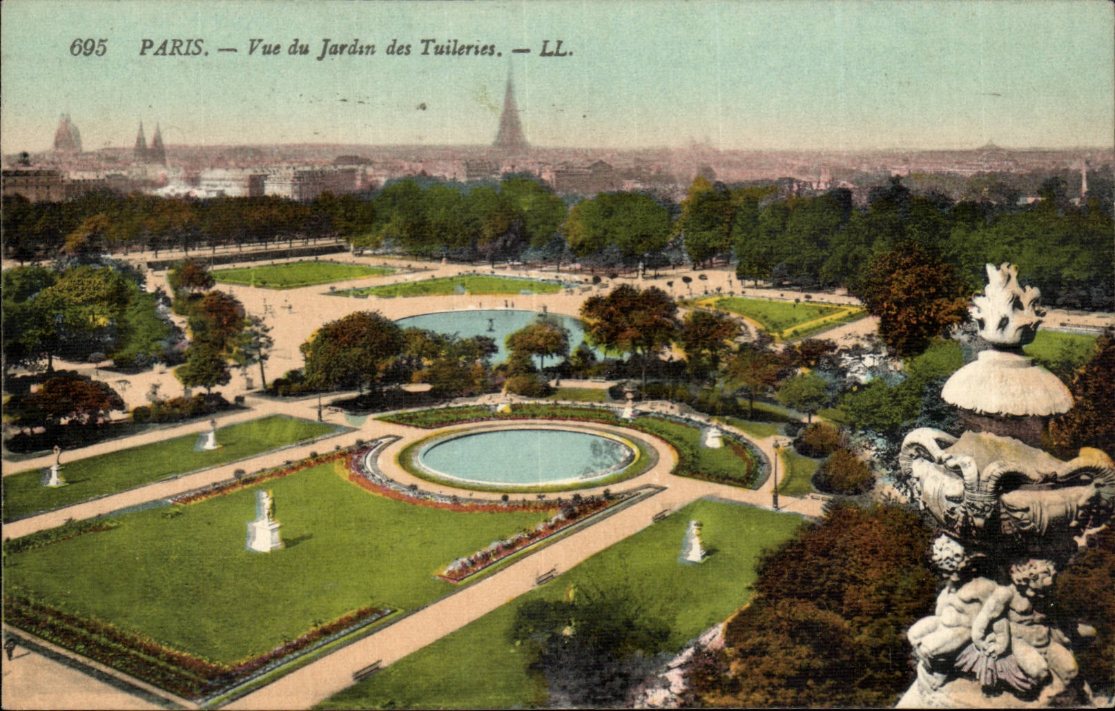CPA Paris Vue du jardin des Tuileries