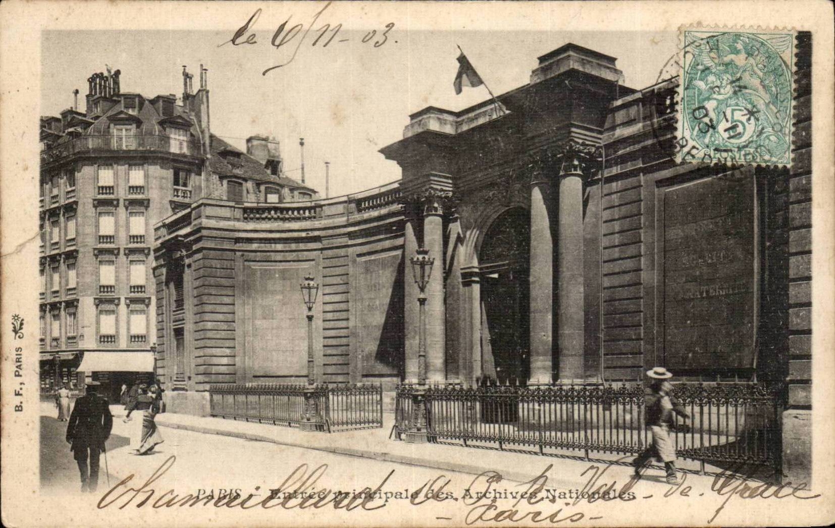 CPA Paris Main entrance of the Public records