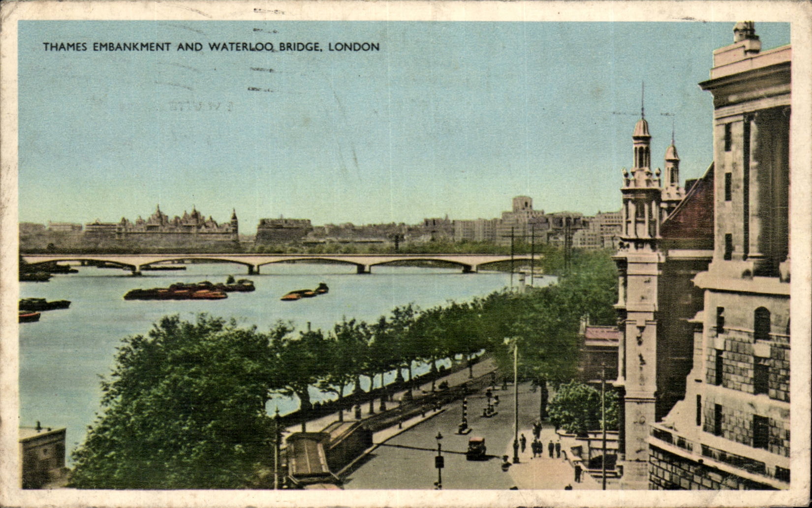 CPA Great Britain London london Thames Embankment and Waterloo bridge