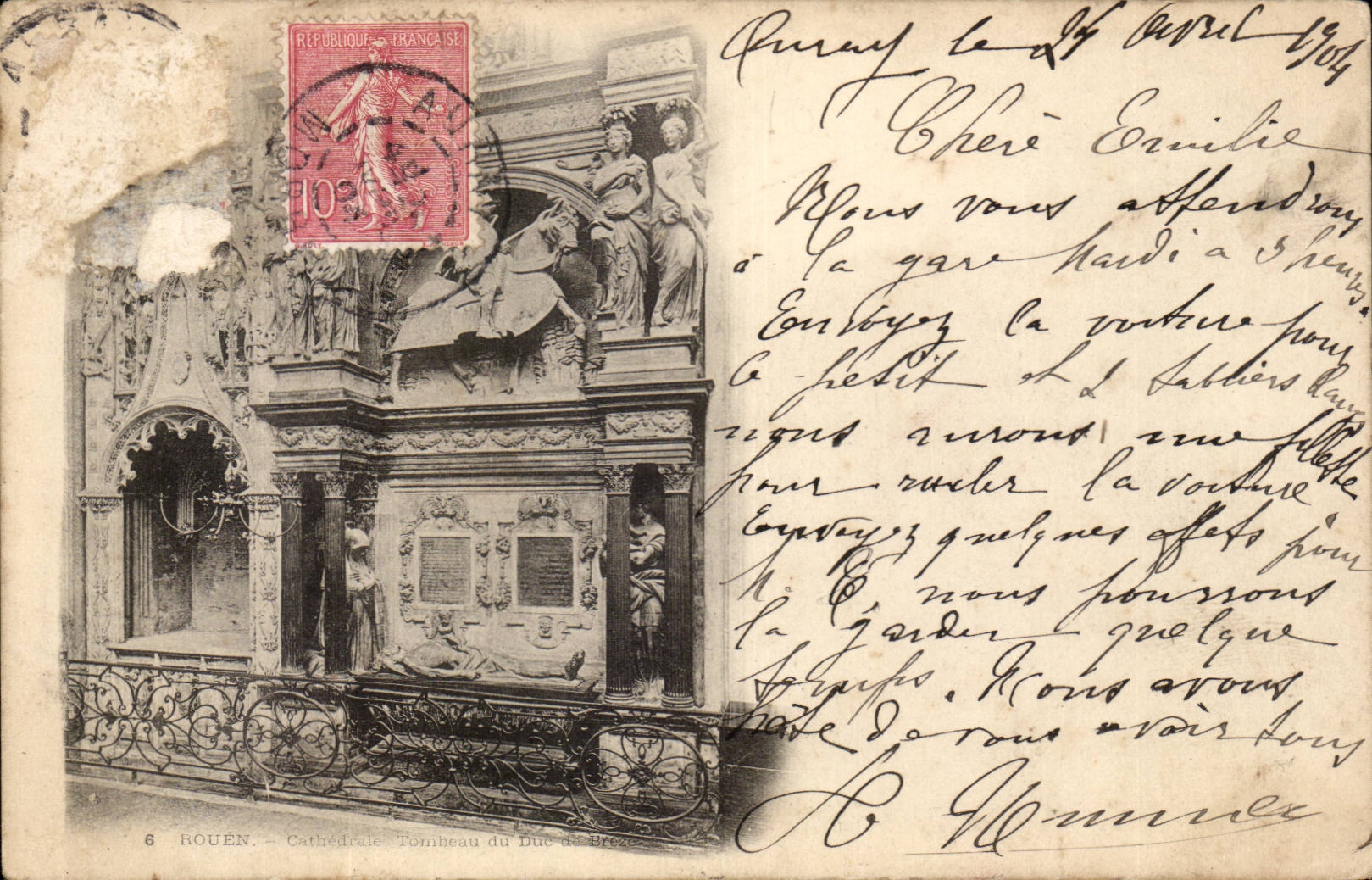 CPA Rouen Cathedral Tomb of the duke of Greze