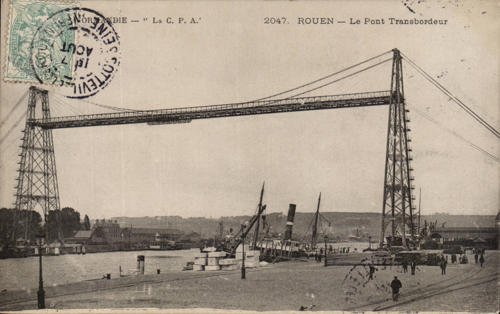 CPA Rouen the transporter bridge