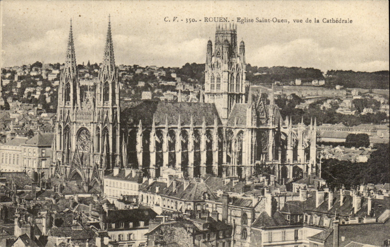 CPA Rouen Church Saint Ouen Seen of the cathedral
