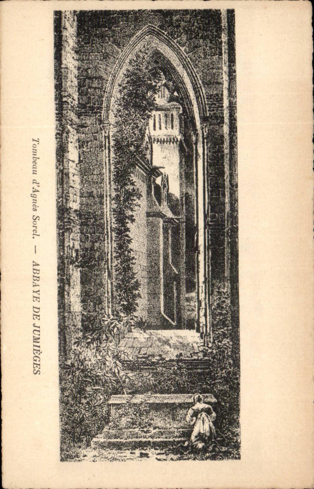 CPA Abbey of Jumieges Tomb of Agnes Sorel