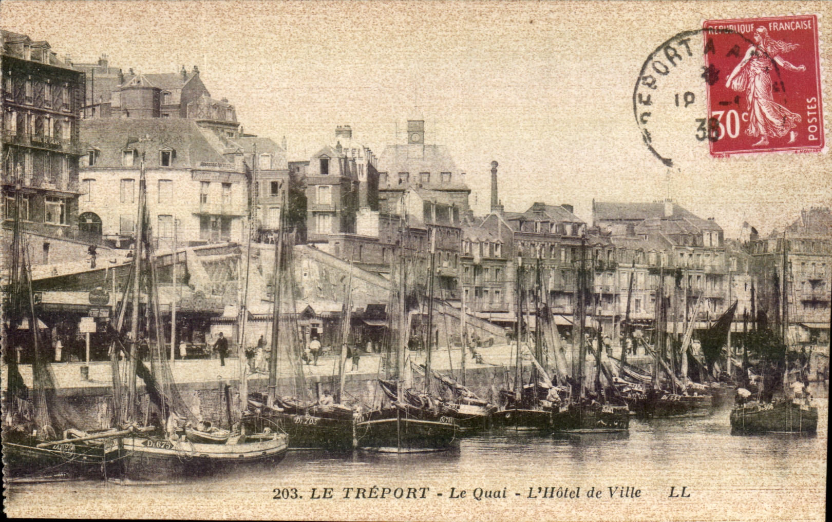 CPA Treport das Kai das Rathaus