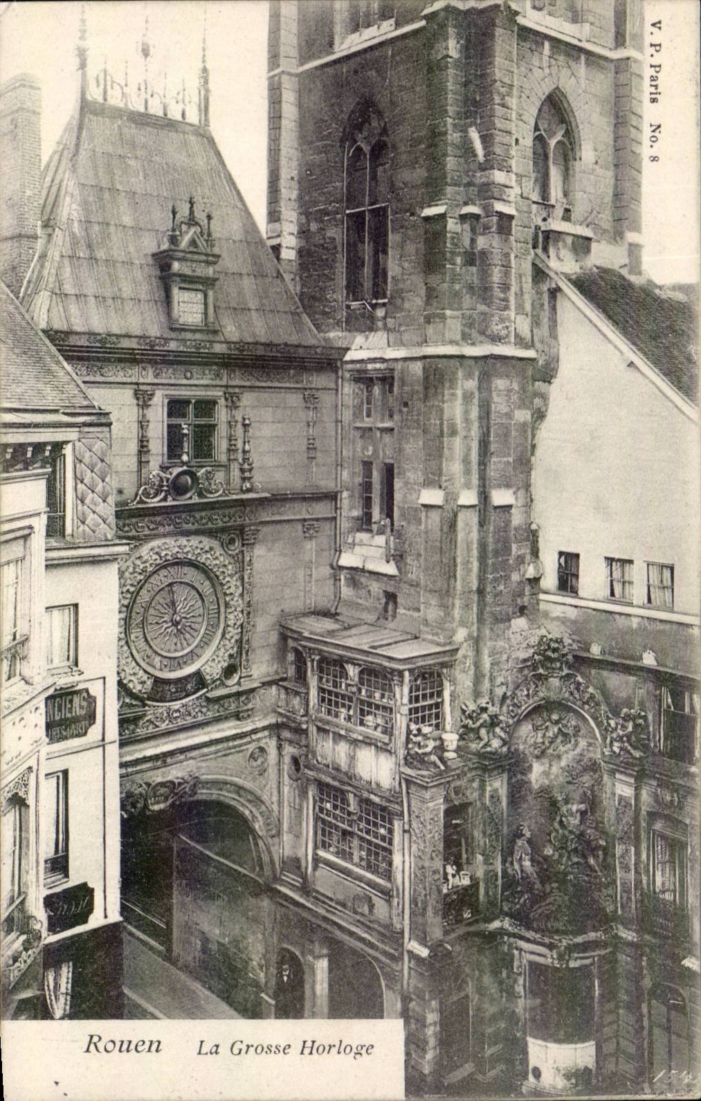 CPA Rouen the large clock