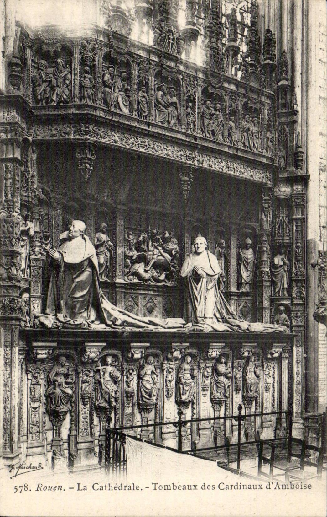 CPA Rouen the cathedral Tombs of the cardinals of Amboise