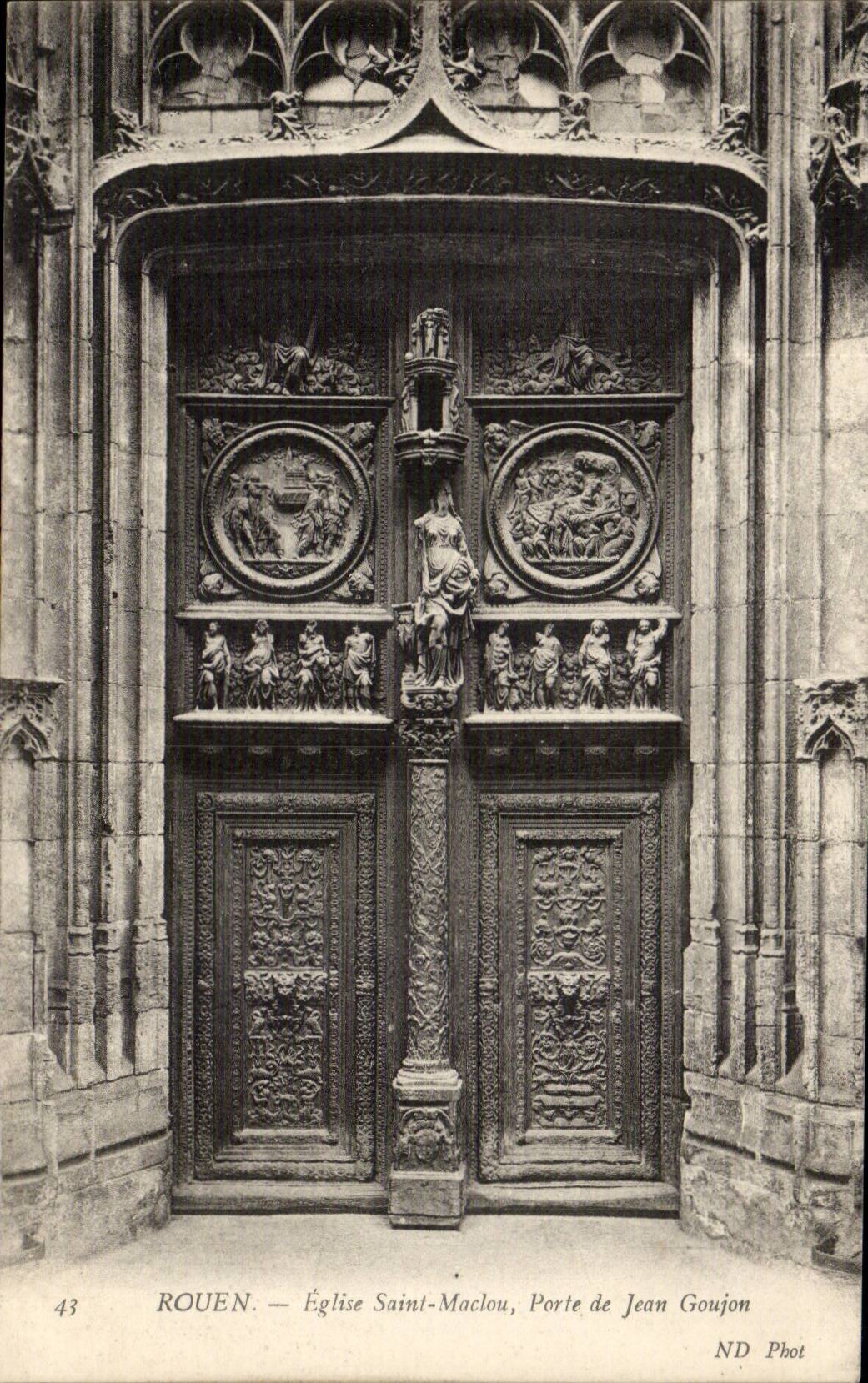 CPA Rouen Church Saint Maclou Gate of Jean Pin