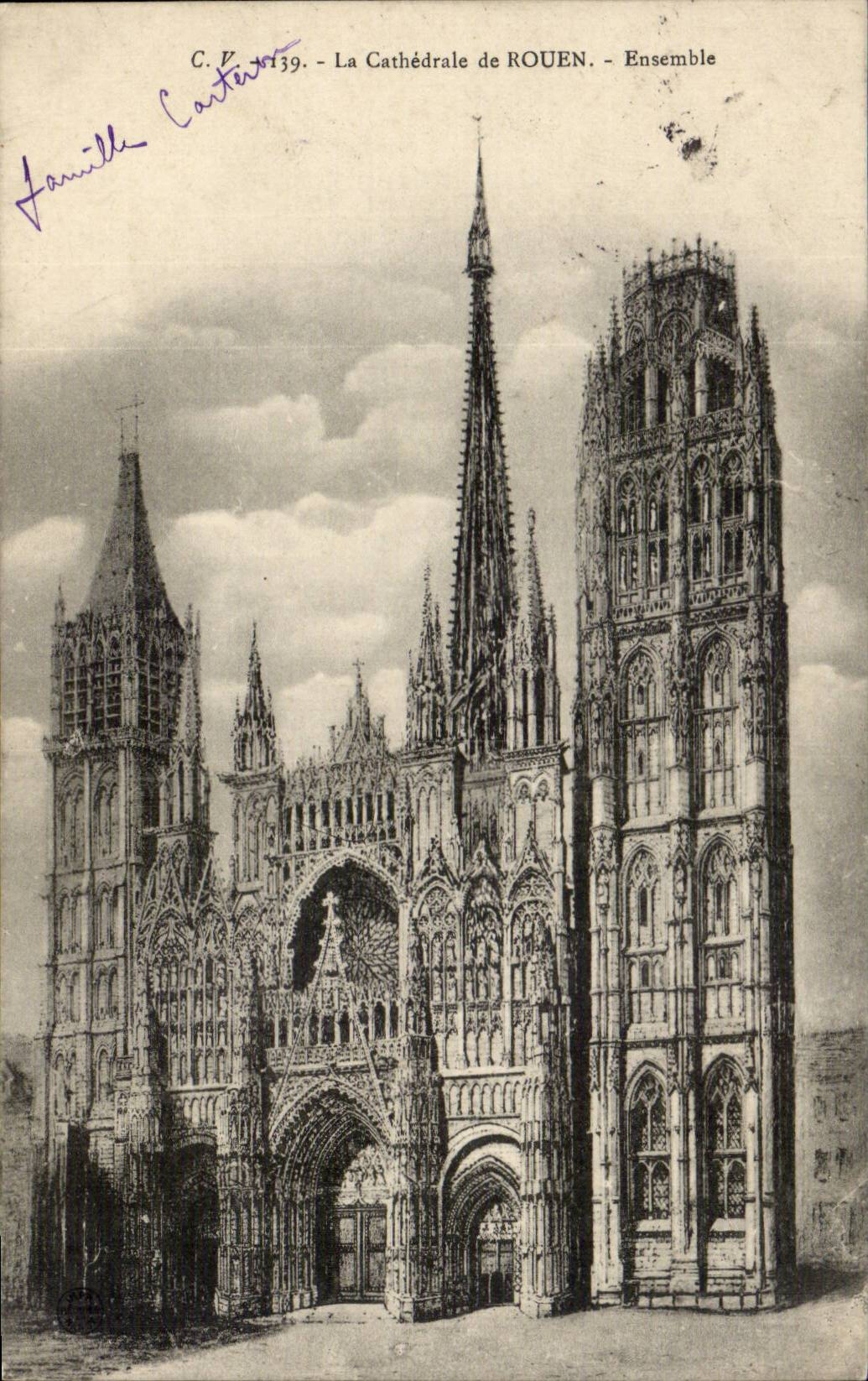 CPA Rouen Cathedral Together