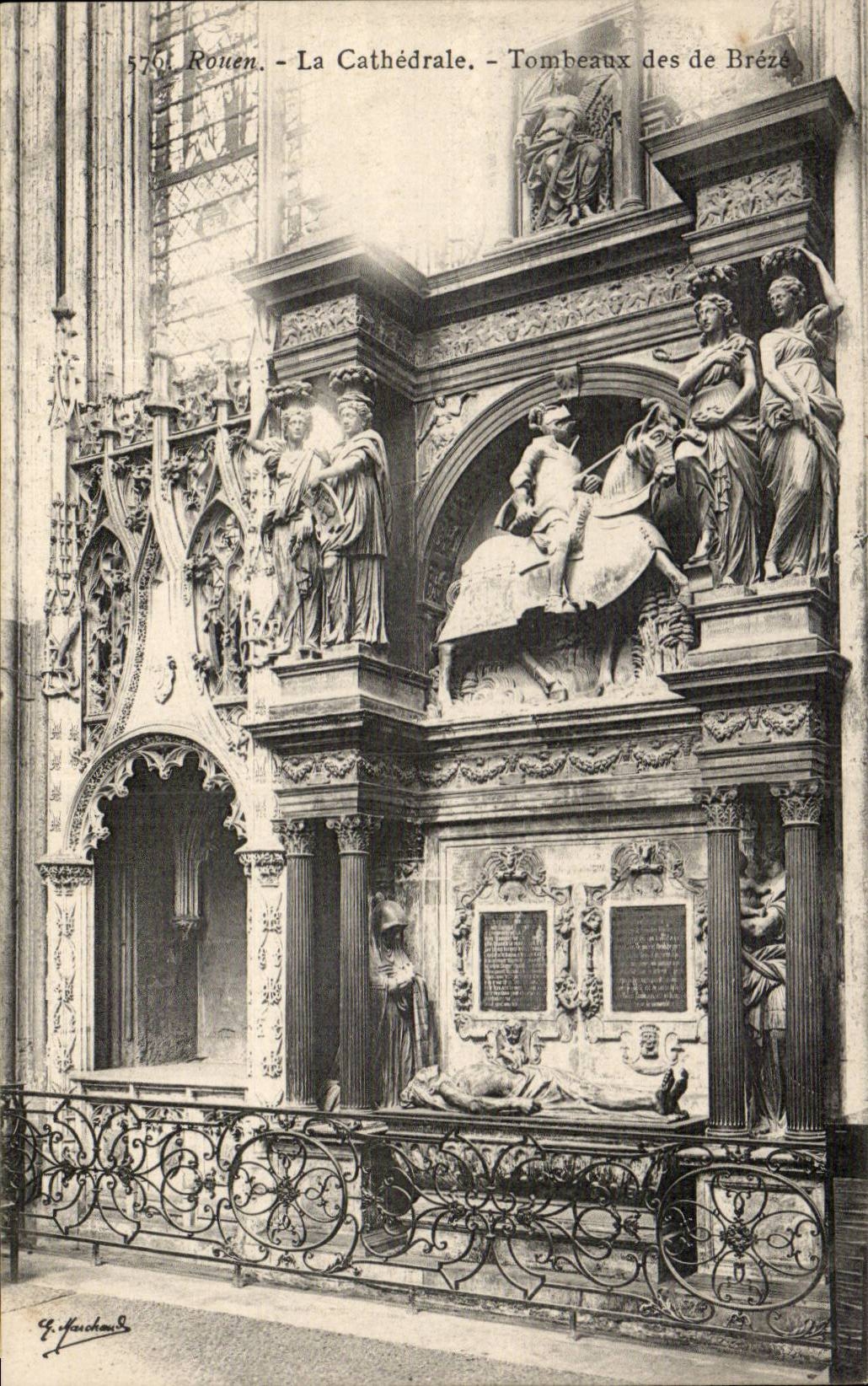 CPA Rouen Cathedral Tombs of Breze