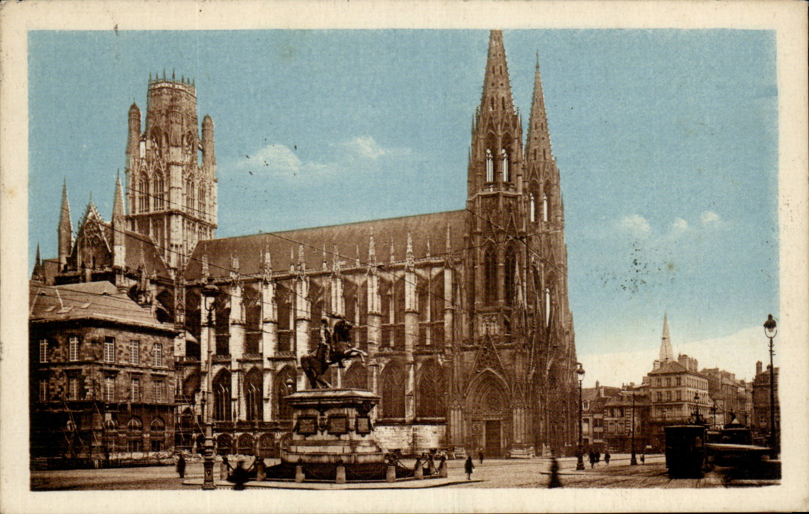 CPA Rouen Statue of Napoleon 1st Church St ouen