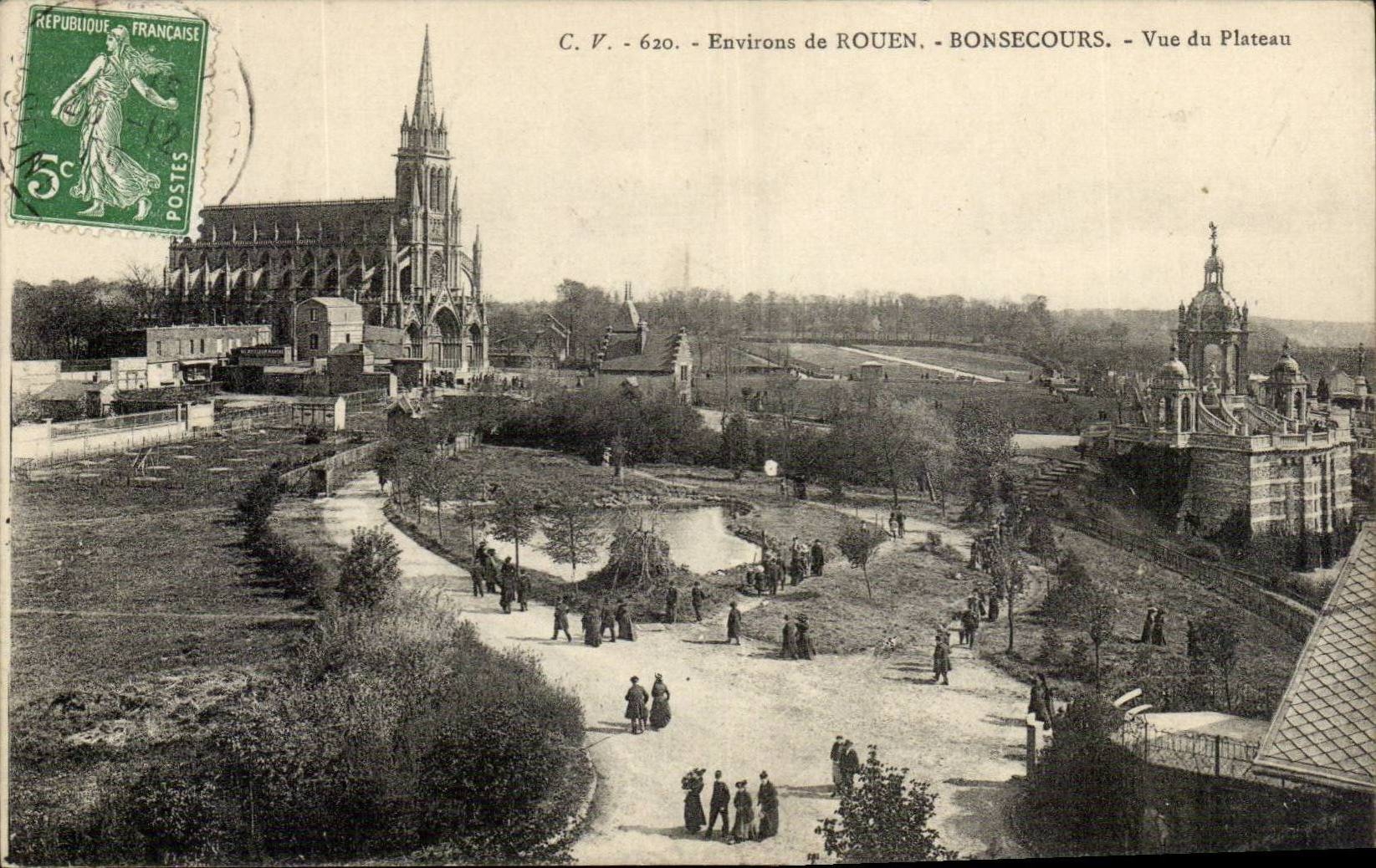 CPA Rouen Bonsecours Seen of the plate