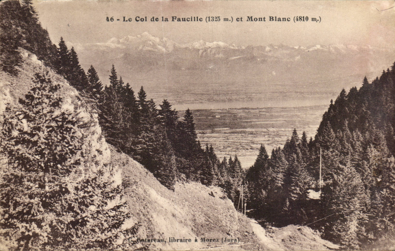 CPA the collar of the Sickle (1325m) and Mont Blanc