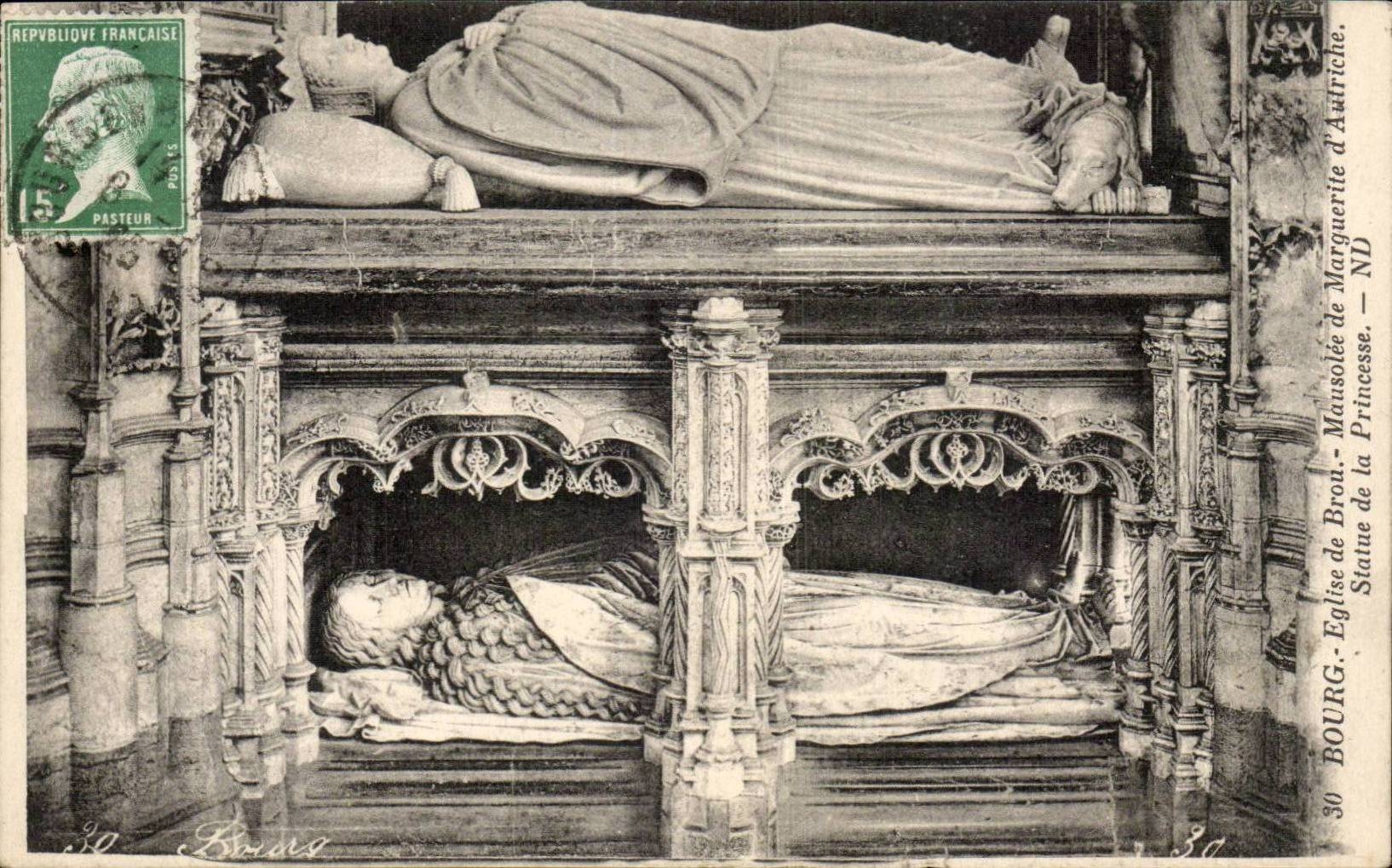 CPA Borough Church of Brou Mausoleum of Marguerite of Austria Statue of the princess
