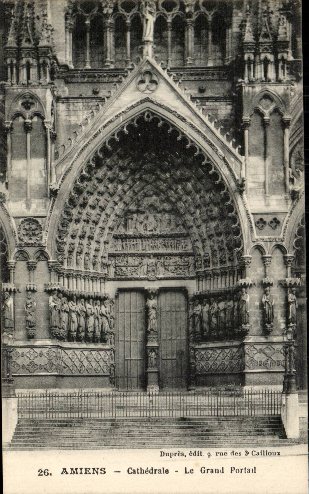 CPA Cathedral of Amiens the large gate
