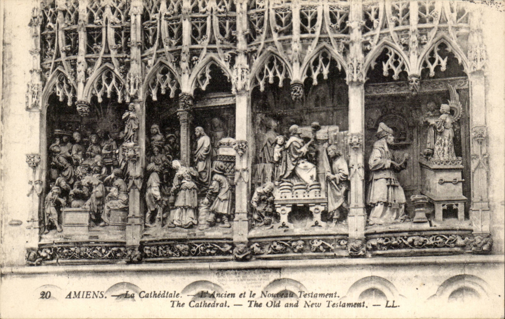 CPA Cathedral of Amiens the old one and the new will