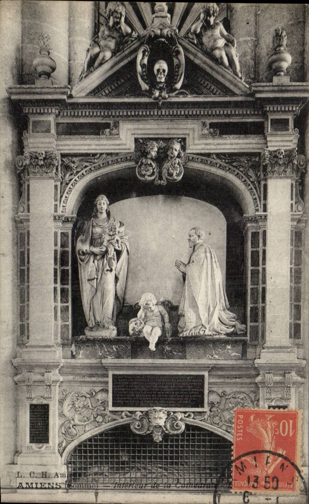 CPA Interior Amiens Cathedral Angel Angel