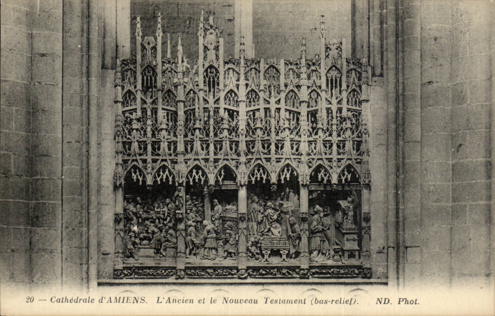 CPA Amiens Cathedral the old one and the new will