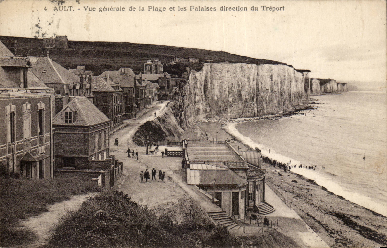 CPA Ault View of the beach and the cliffs direction of Treport