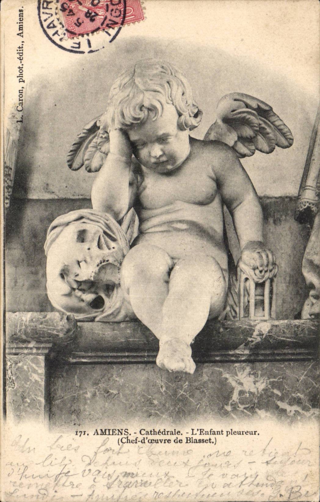 CPA Amiens Cathedral whining Child Blasset Angel angel