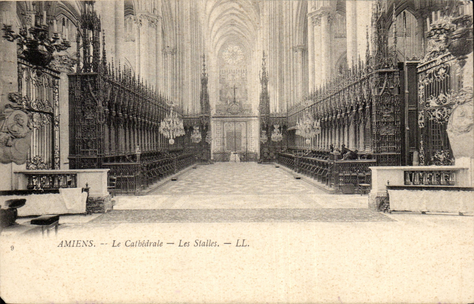 CPA Amiens the cathedral stalls