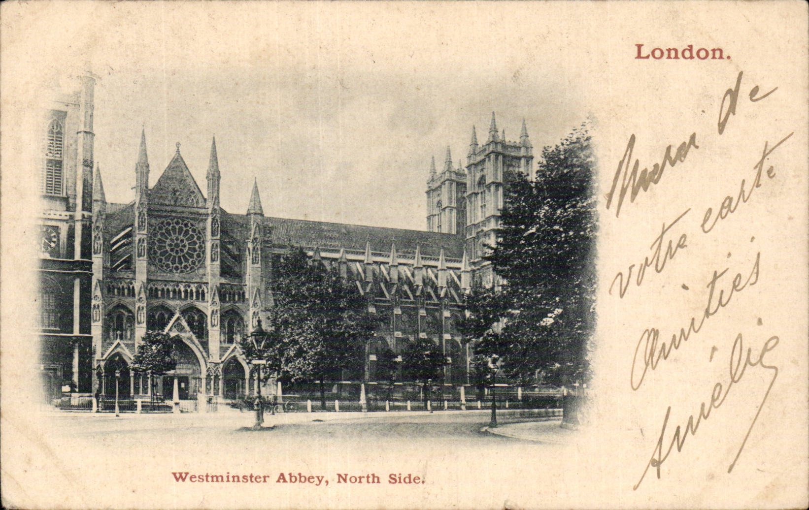 CPA Great Britain London London Westminster abbey North side