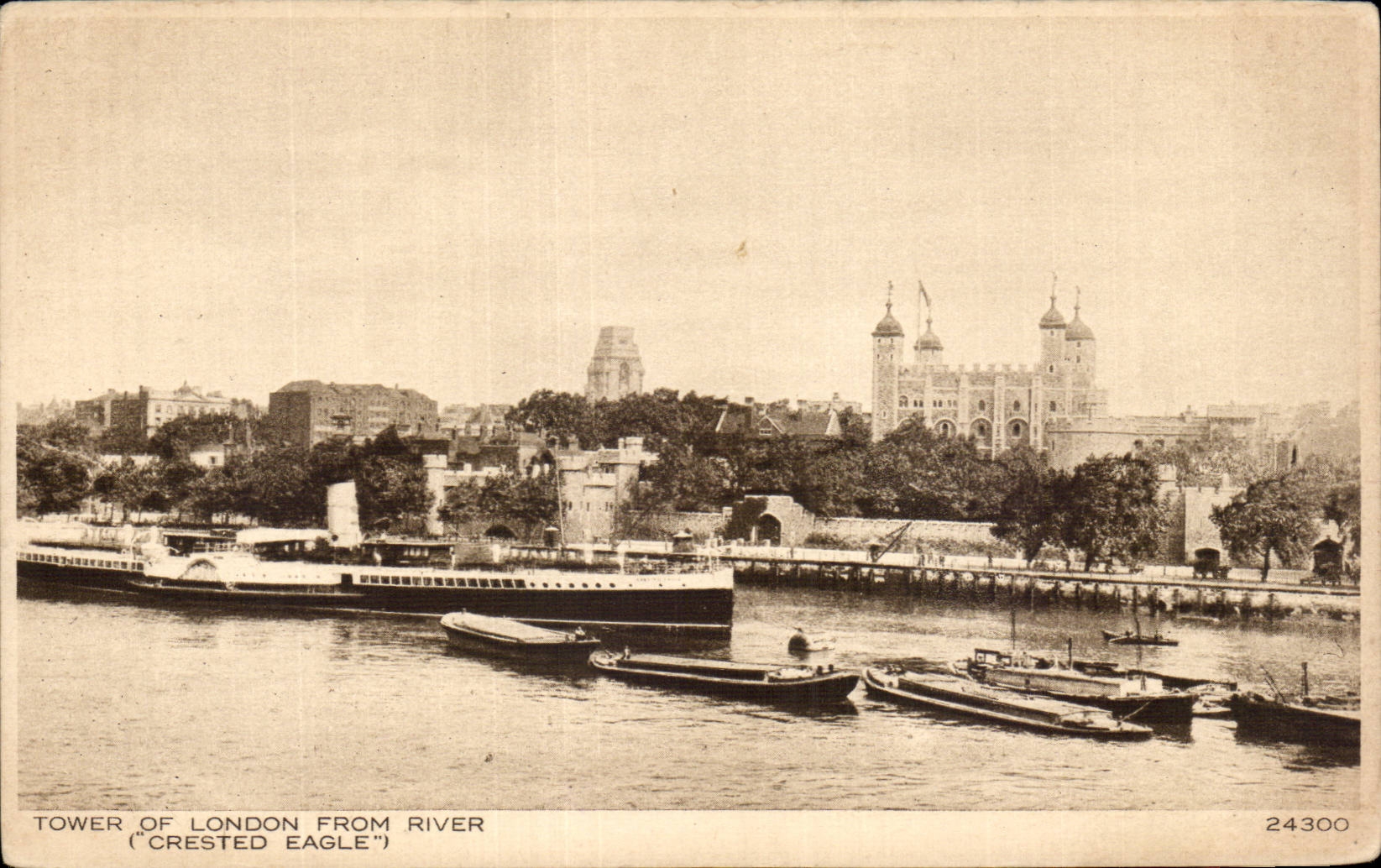 CPA Great Britain London London Tower off London from to rivet Creasted eagle