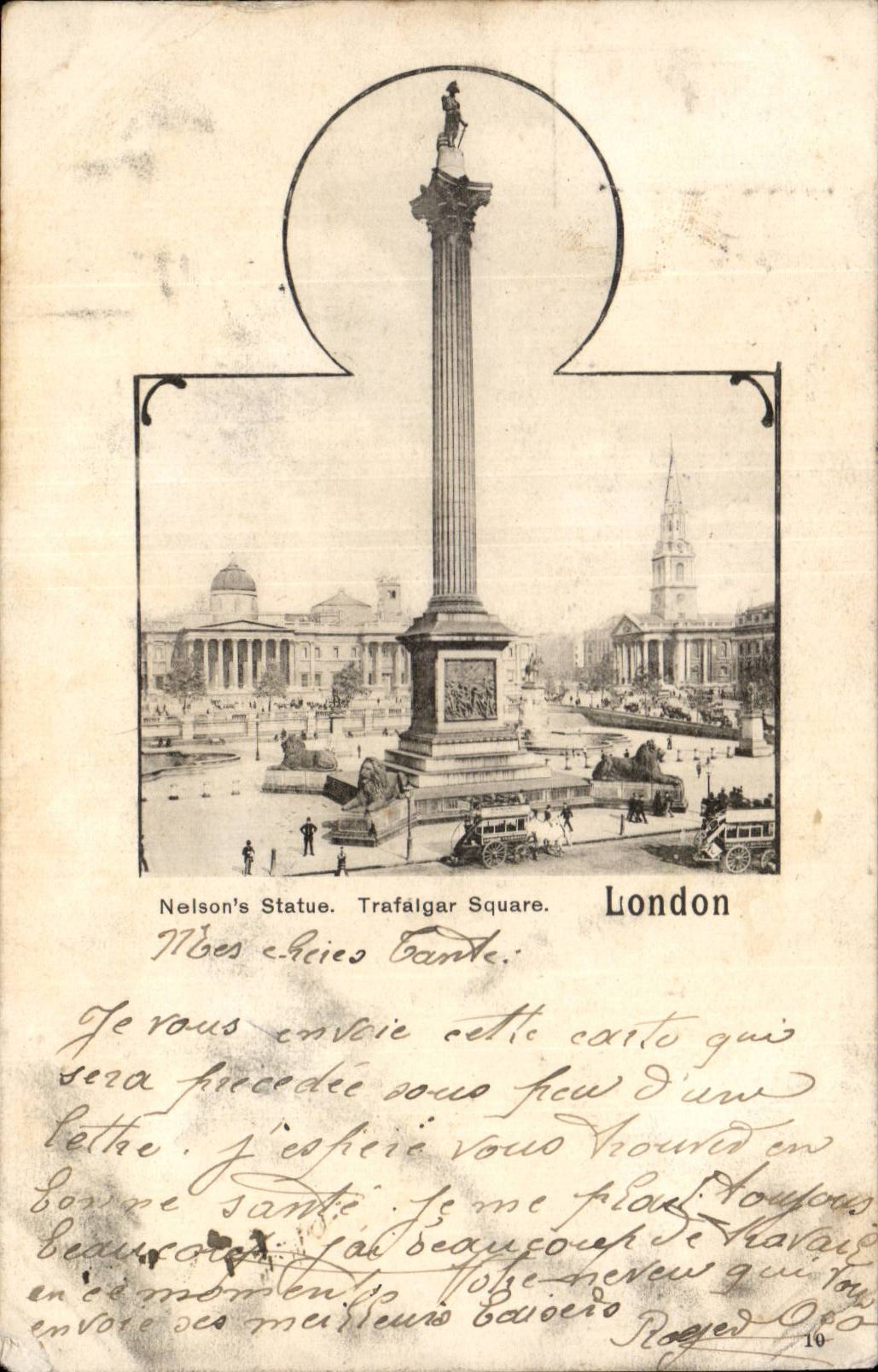 CPA Great Britain London London Nelson' S Statue Trafalgar public garden