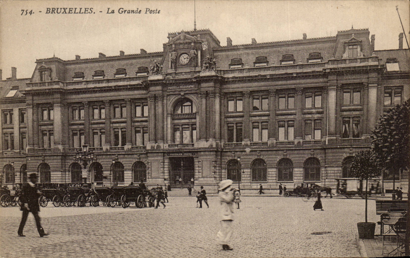 CPA Brussels the large post office