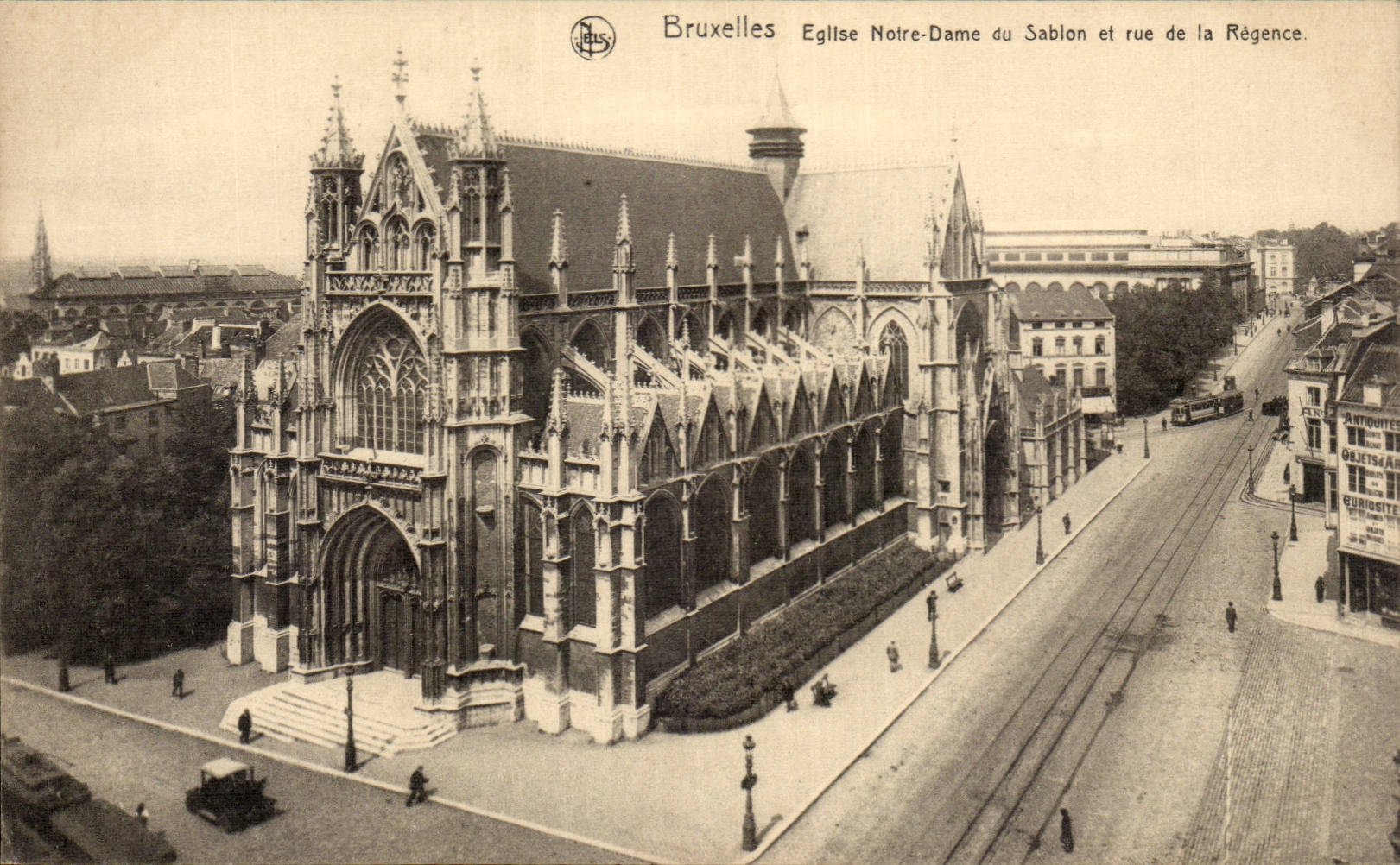 Brussels CPA Notre Dame Church of Fine sand and street D ela Regency