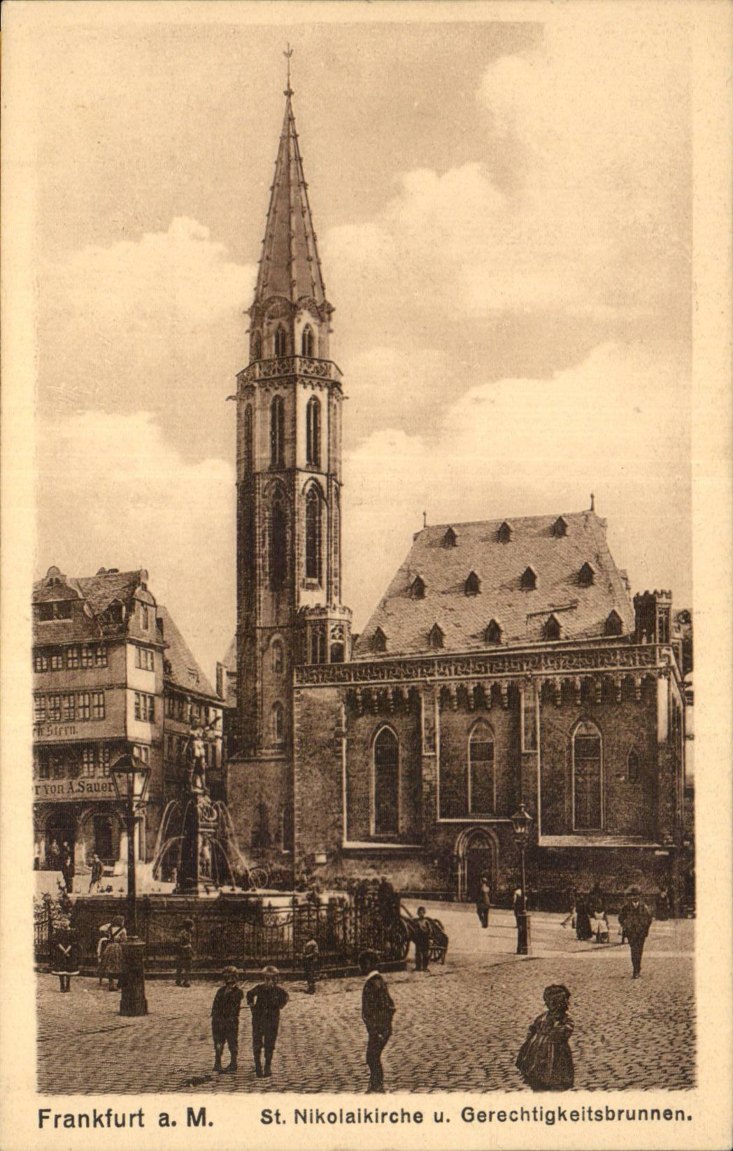 CPA Frankfurt has Mr St Nicolaskirche U Gerechtigkeitsbrunnen
