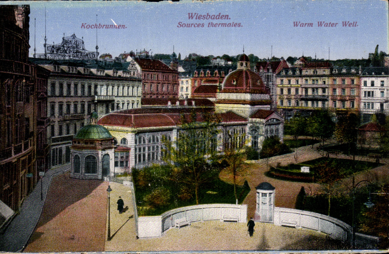 CPA Wiesbaden thermische Fruhlinge