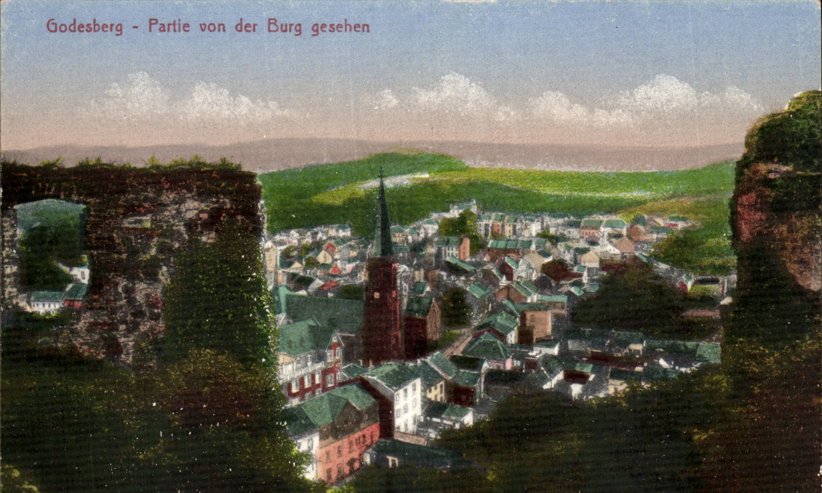 CPA Godesberg Partie von der Burg gesehen