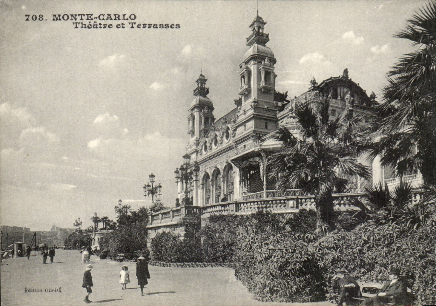 CPA Monaco Monte Carlo Theater und Terrassen