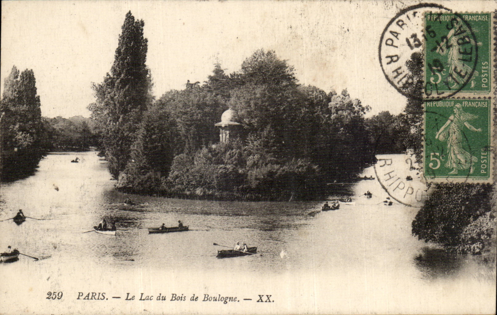 CPA Paris Le lac du Bois de Boulogne