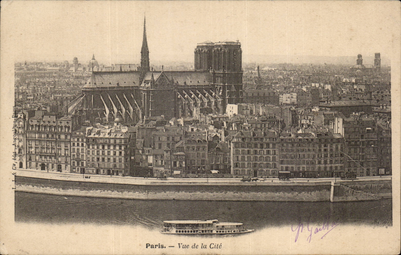 Paris CPA Vue de la cite