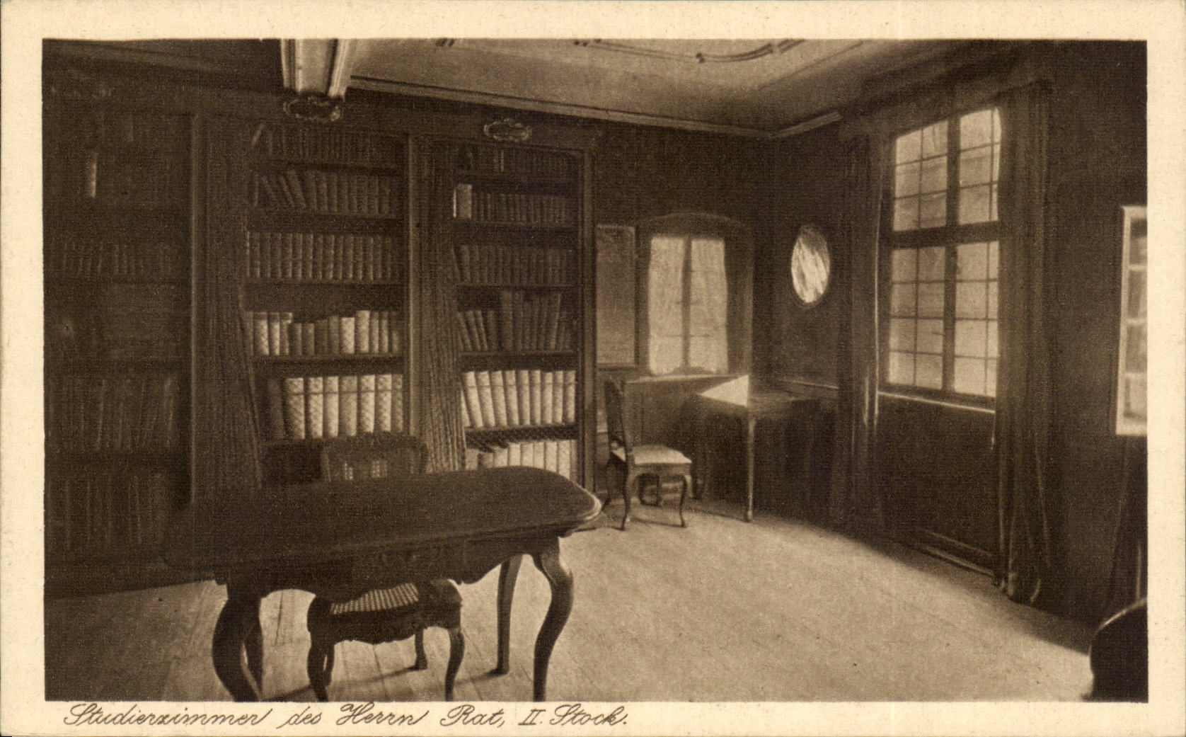 CPA Studierzimmer der Herrn Rat Stock Library Library Frankfurter Goethehause Frankfurt