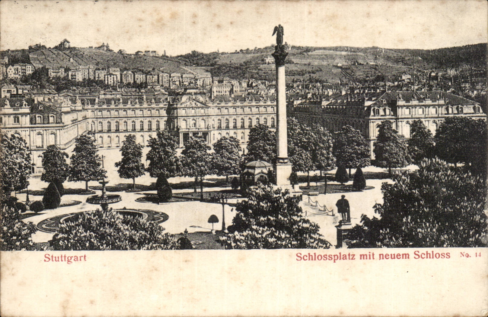 CPA Stuttgart Schlossplatz put neuen Schloss